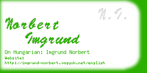 norbert imgrund business card